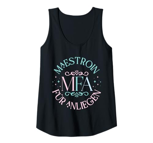 Damen MFA Maestroin Medizinische Fachangestellte Tank Top von Arzthelferin Geschenke Für MFA Prüfung Bestanden