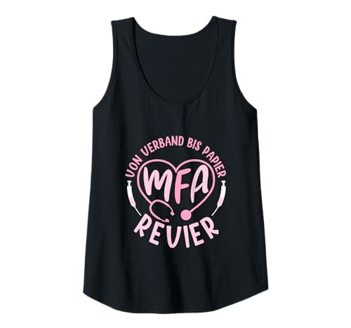 Damen MFA Revier Medizinische Fachangestellte Tank Top von Arzthelferin Geschenke Für MFA Prüfung Bestanden