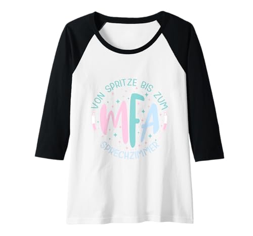 Damen MFA Sprechzimmer Medizinische Fachangestellte Raglan von Arzthelferin Geschenke Für MFA Prüfung Bestanden