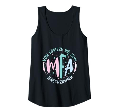 Damen MFA Sprechzimmer Medizinische Fachangestellte Tank Top von Arzthelferin Geschenke Für MFA Prüfung Bestanden