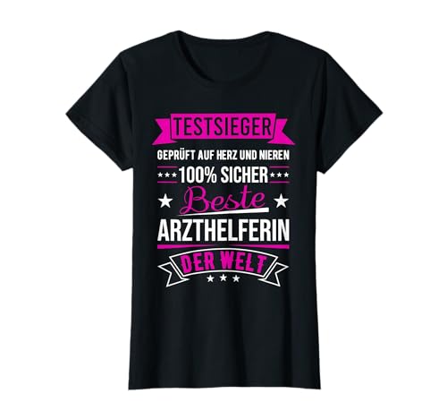 Damen Beste Arzthelferin Der Welt Testsieger MFA T-Shirt von Arzthelferin MFA Geschenkideen & Sprüche