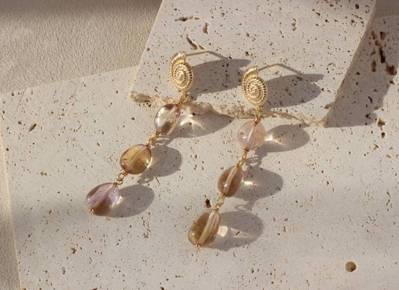 Lange Ametrin-Ohrringe Lange Ametrin-Ohrringe von AsBoldAsJewelry