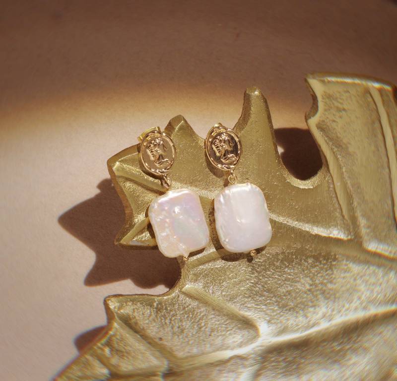 Süßwasserperlenohrringe Süßwasserperlenohrringe von AsBoldAsJewelry