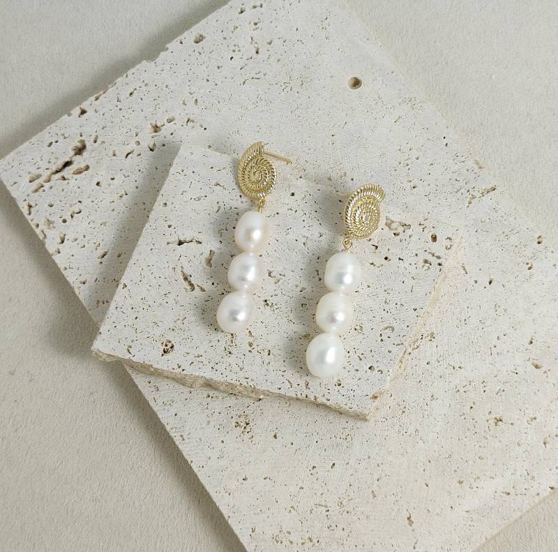 Ohrringe Mit Süßwasserperlen von AsBoldAsJewelry