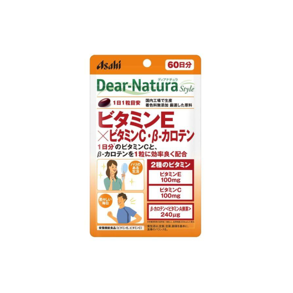 Asahi - Dear Natura Style Vitamin E X Vitamin C And Β-Carotene 60 Days Supply - 60 tablets von Asahi