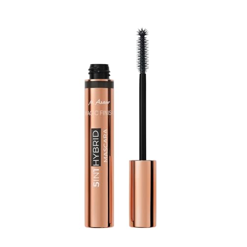M. Asam MAGIC FINISH 5IN1 Hybrid Mascara Deep Black (8ml) – Volumen-Mascara mit Baobaböl, pflegende Wimperntusche schwarz, kugelförmiger Bürstenkopf für präzises Make-up & perfekte Definition von M. Asam