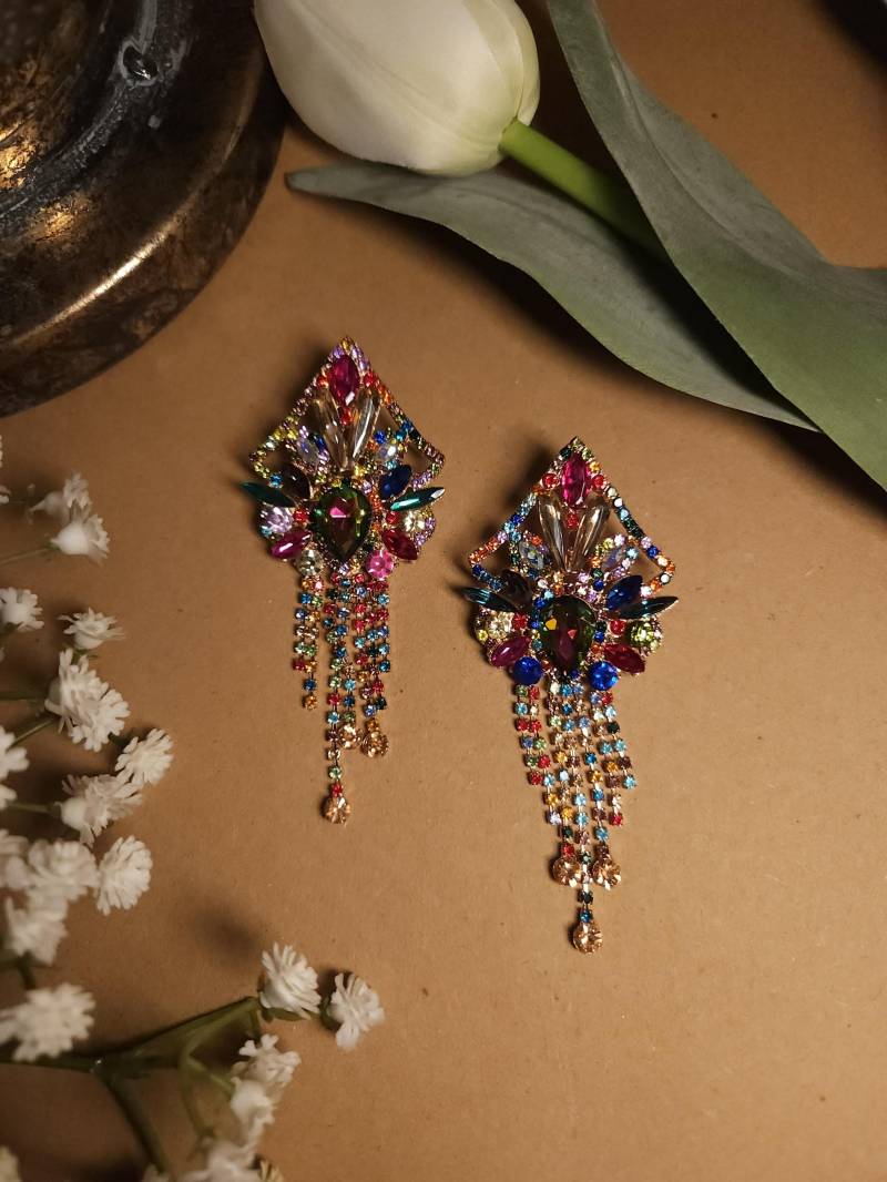 Multicolor Kristall Tropfen Ohrstecker - Fancy, Elegant, Glam Multicolor Kristall Tropfen Ohrstecker - Fancy, Elegant, Glam von AsamiConcept