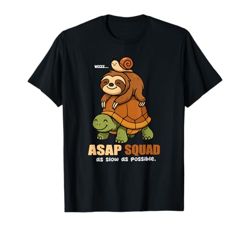 Turtle Snail Sloth Sloth ASAP Squad Slow Animal Lover für Jungen und Mädchen T-Shirt von AsapSquadAxis1