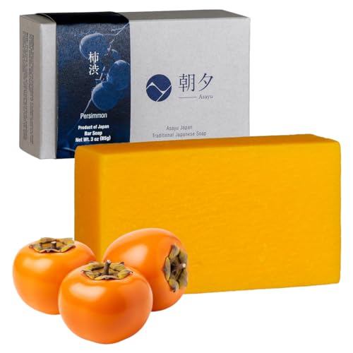 Asayu Japan Kakiseife - 1 Stück, 85g | Natürliche Körperseife gegen Körpergeruch | Für Männer & Frauen, Sanft zur Haut, Traditionelle japanische Pflege von Asayu Japan