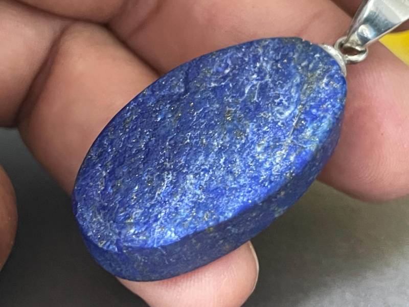 Echter Lapislazuli Anhänger Mit Silber Öse von AscadeInternational