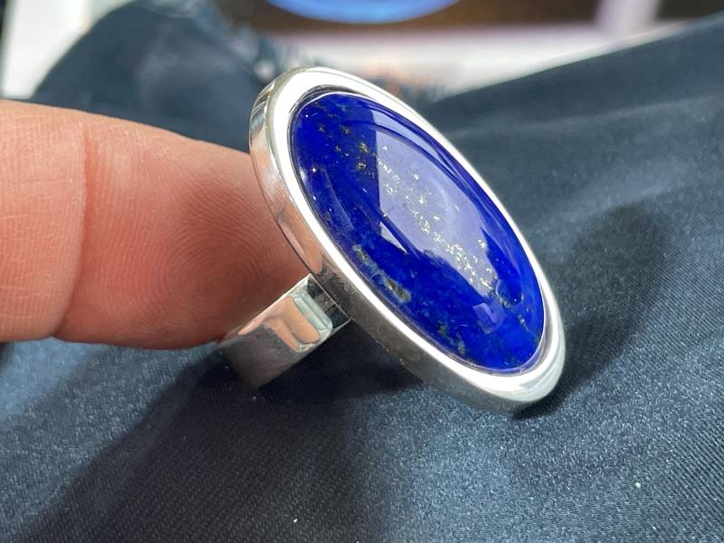 Echter Lapislazuli in Schönem Design. Ring Silber | 925 Sterling Super Toller Edelstein von AscadeInternational