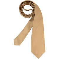 Ascot Herren Krawatte beige Seide unifarben von Ascot