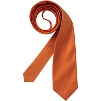 Ascot Herren Krawatte orange Seide unifarben von Ascot