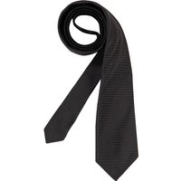 Ascot Herren Krawatte schwarz Seide unifarben von Ascot