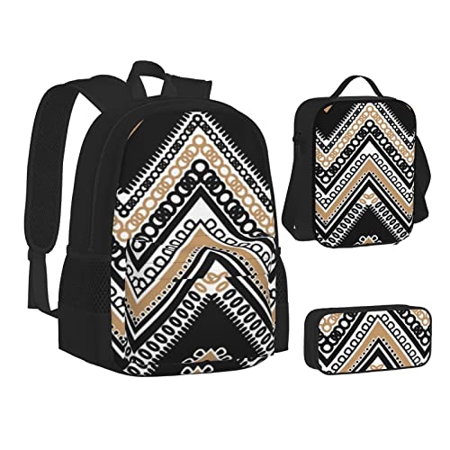 Aseelo Monarch Schmetterlinge Rucksack mit Lunchbox für Jungen Schultaschen Schüler Büchertasche und Federmäppchen für Mädchen Set 3 Stück, Hellbraun, weiß, Einheitsgröße, Rucksack, einfach von Aseelo