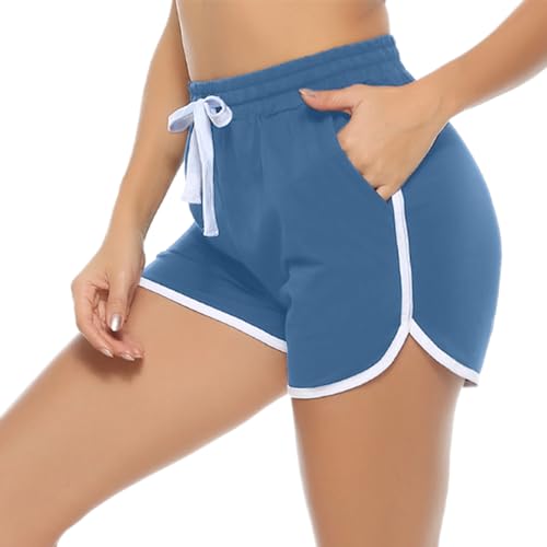 Aseniza Damen Sport Shorts Kurze Sporthose Jogginghose Sommer Sportshorts Running Gym Fitness Shorts 1/2er Pack von Aseniza