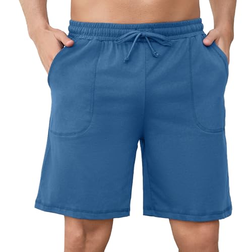 Aseniza Herren Schlafanzughose Kurz Baumwolle Pyjamahose Loungehose Schlafshorts Bermudahose Sommer Loungewear für Männer Himmelblau, M Aseniza Herren Schlafanzughose Kurz Baumwolle Pyjamahose Loungehose Schlafshorts Bermudahose Sommer Loungewear für Männer Himmelblau, M von Aseniza