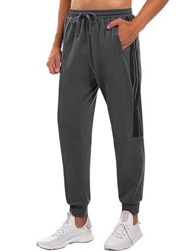 Aseniza Jogginghose Herren Sporthose Lang Trainingshose Modern Freizeithose Sweathose Jungen Jogger Sport Hose Streifen für Fitness Laufen Alltag von Aseniza