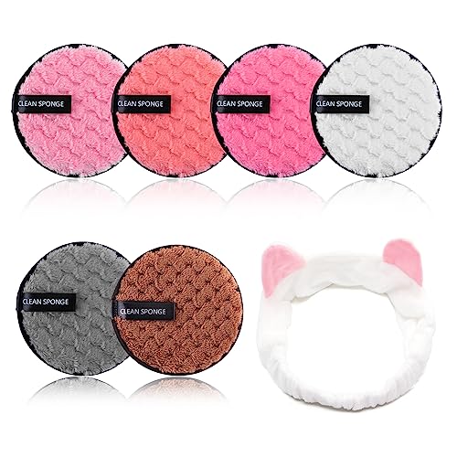 6 Stück Abschminkpads Waschbar,Abschminkpads Mikrofaser,Make up Entferner Pads mit Haarband,Wiederverwendbare,zur Gesichtsreinigung Hautpflege 6 Stück Abschminkpads Waschbar,Abschminkpads Mikrofaser,Make up Entferner Pads mit Haarband,Wiederverwendbare,zur Gesichtsreinigung Hautpflege von Asfacuputure