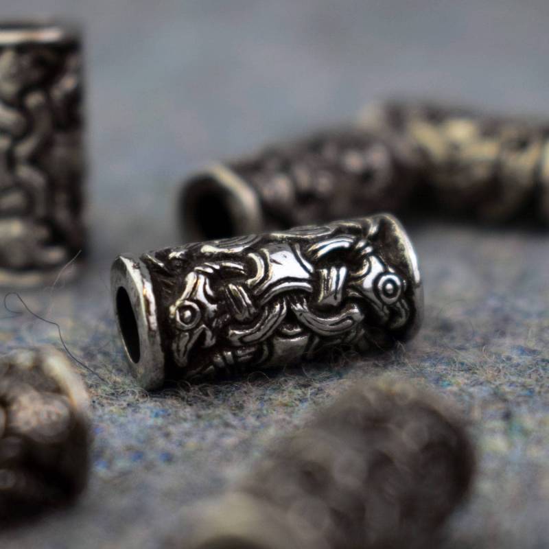 2 X Odin Rabe Zinn Wikinger Stil Perle Für Bärte, Dreads Oder Armbänder von AsgardScotland