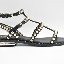 Ash Damen Schwarze Flache Sandalen von Ash