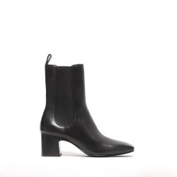 Ash Schwarze Nappaleder-stiefeletten Mit Seitlichem Elastik von Ash