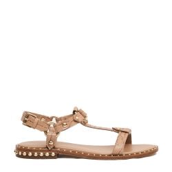 Beige Cocco Leder Sandalen Mit Nieten von Ash