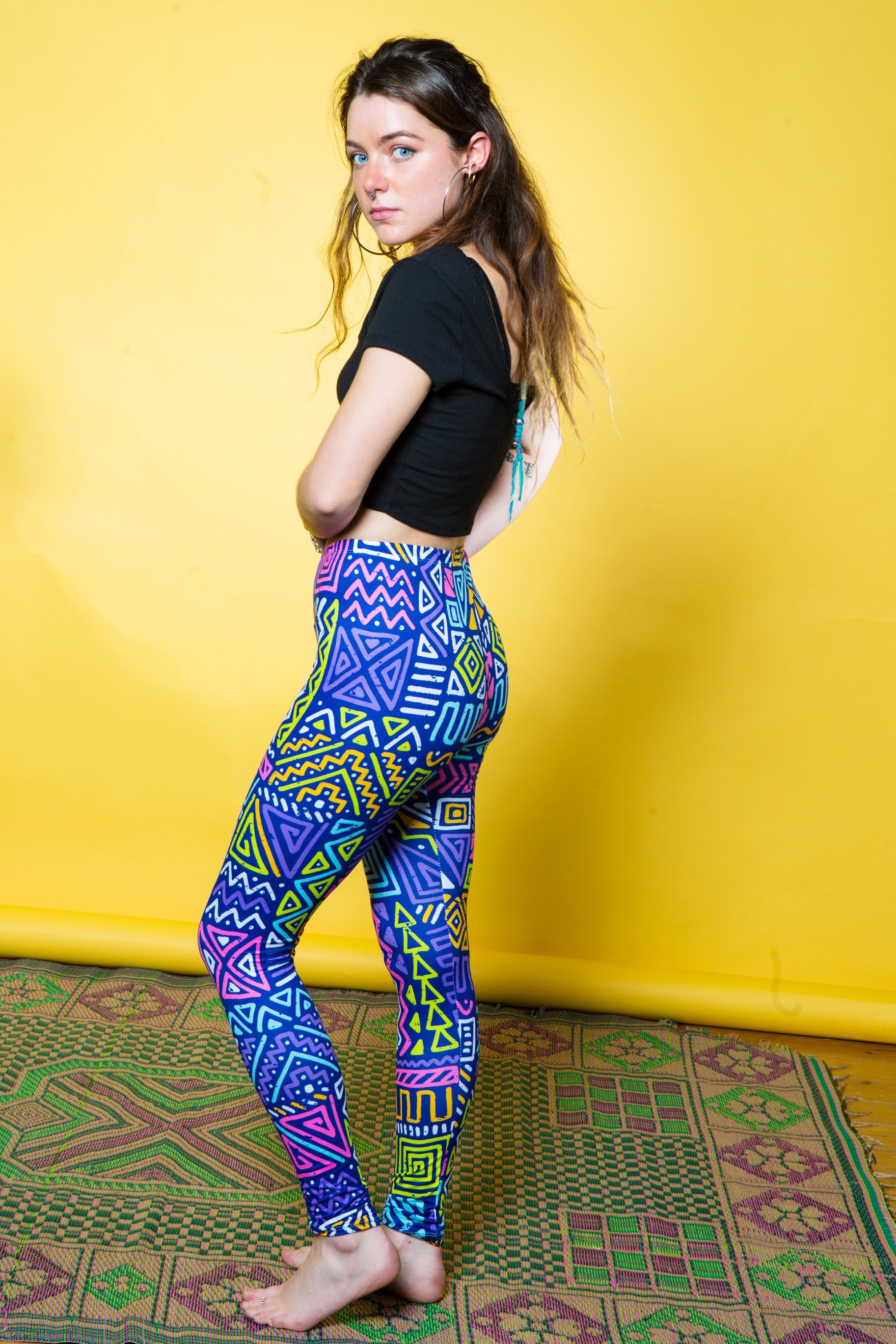 Bunte Leggings, Festival Meggings, Yogahose, Pilates Workout Kleidung, Funky Hippie Rave Wear Bunte Leggings, Festival Meggings, Yogahose, Pilates Workout Kleidung, Funky Hippie Rave Wear von AshantiEmpress