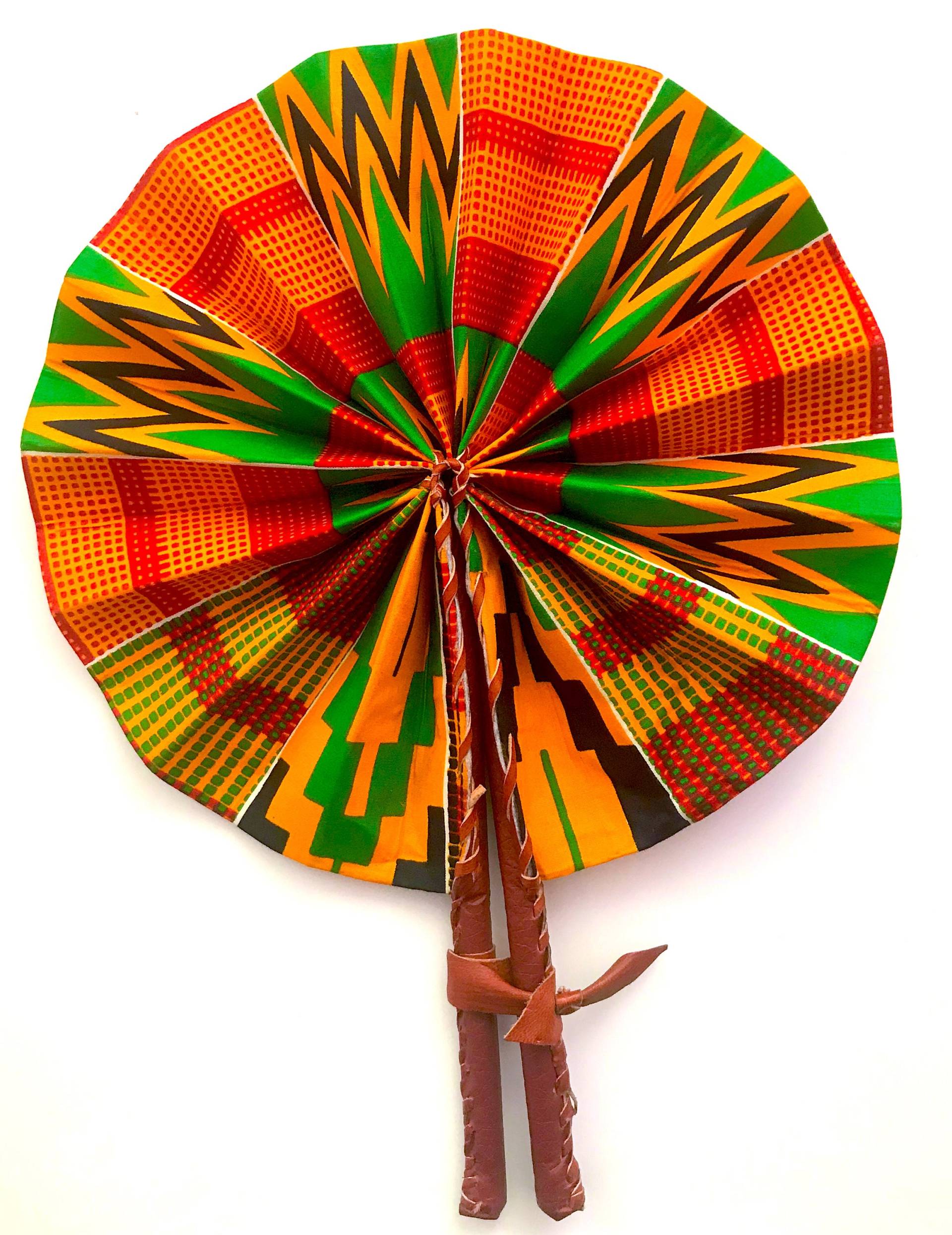 Faltbarer Kente Print Tragbarer Fächer Faltbarer Kente Print Tragbarer Fächer von AshantisBoutique