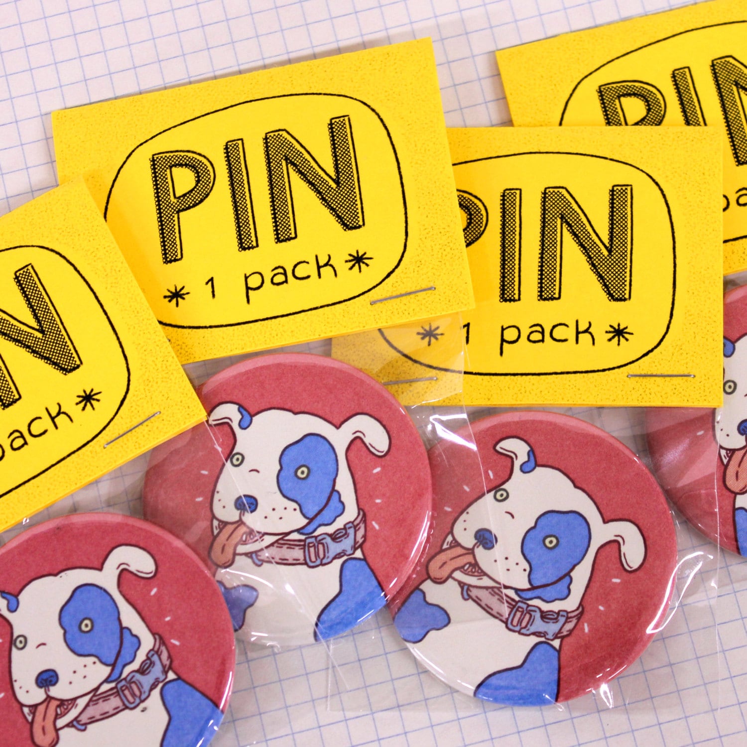 Hund Pinback Button von AsherCaswell