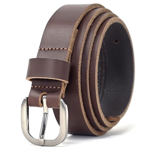 Ashford Ridge 25 mm Vollnarbenledergürtel - Braun 3XL von Ashford Ridge
