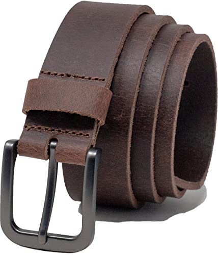 Ashford Ridge 34 mm (1,25") Voll ausblenden Leder Gürtel - Jahrgang Braun - 2XL von Ashford Ridge