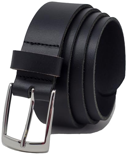 Ashford Ridge 34-mm-Gürtel aus Vollnarbenleder mit klassischer Schnalle - Schwarz 2XL von Ashford Ridge