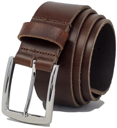 Ashford Ridge 40 mm Gürtel aus Vollnarbenleder mit klassischer Schnalle - Antikbraun XL von Ashford Ridge