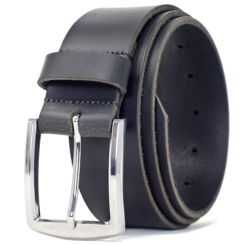 Ashford Ridge 40 mm Gürtel aus Vollnarbenleder mit klassischer Schnalle - Schwarz 4XL von Ashford Ridge