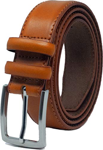 Ashford Ridge Herren 33mm Doppelschleife Ledergürtel - Bräunen Klein von Ashford Ridge