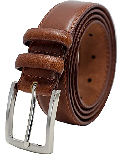 Ashford Ridge Herren 33mm Doppelschleife Ledergürtel - Braun Mittel von Ashford Ridge