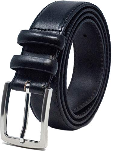 Ashford Ridge Herren 33mm Doppelschleife Ledergürtel - Schwarz XXL von Ashford Ridge