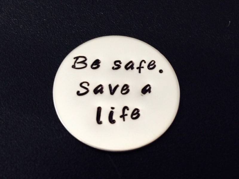 Be Safe Save A Life - Handgestempelte Münze, Benutzerdefinierte Rechtsdurchsetzung Geschenk, Militär, Polizeioffizier, Feuerwehrmann, Custom Coin von Ashijewelers