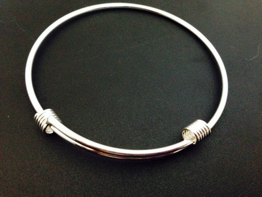 Edelstahl Armband - Erweiterbare Blank Erweiterbar Draht Armreif von Ashijewelers