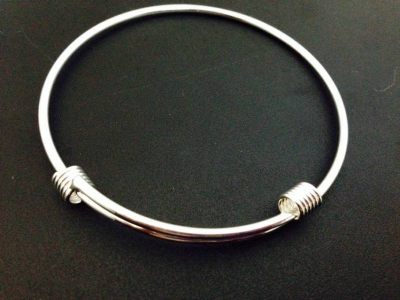 Edelstahl Armband - Erweiterbare Blank Erweiterbar Draht Armreif von Ashijewelers