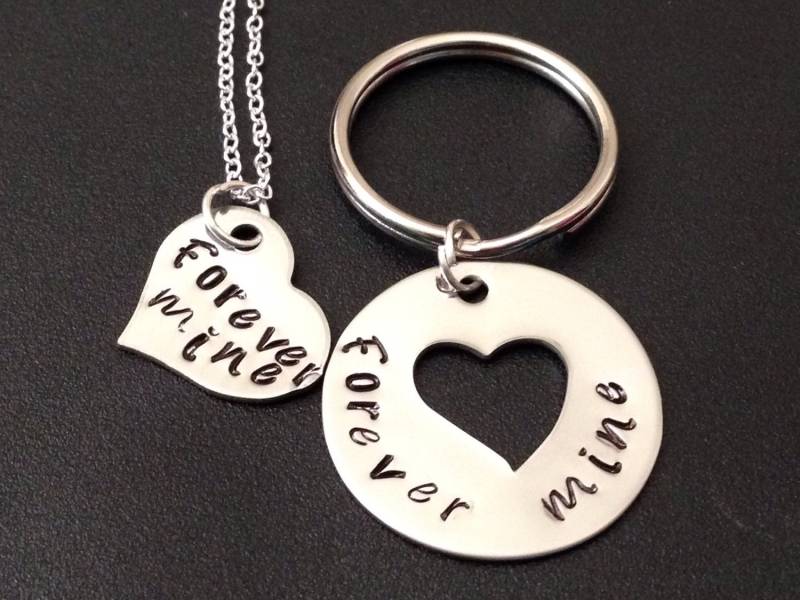Herz Ausgeschnitten Halskette-Paar Halskette Set-Forever Mine - Familie von Ashijewelers