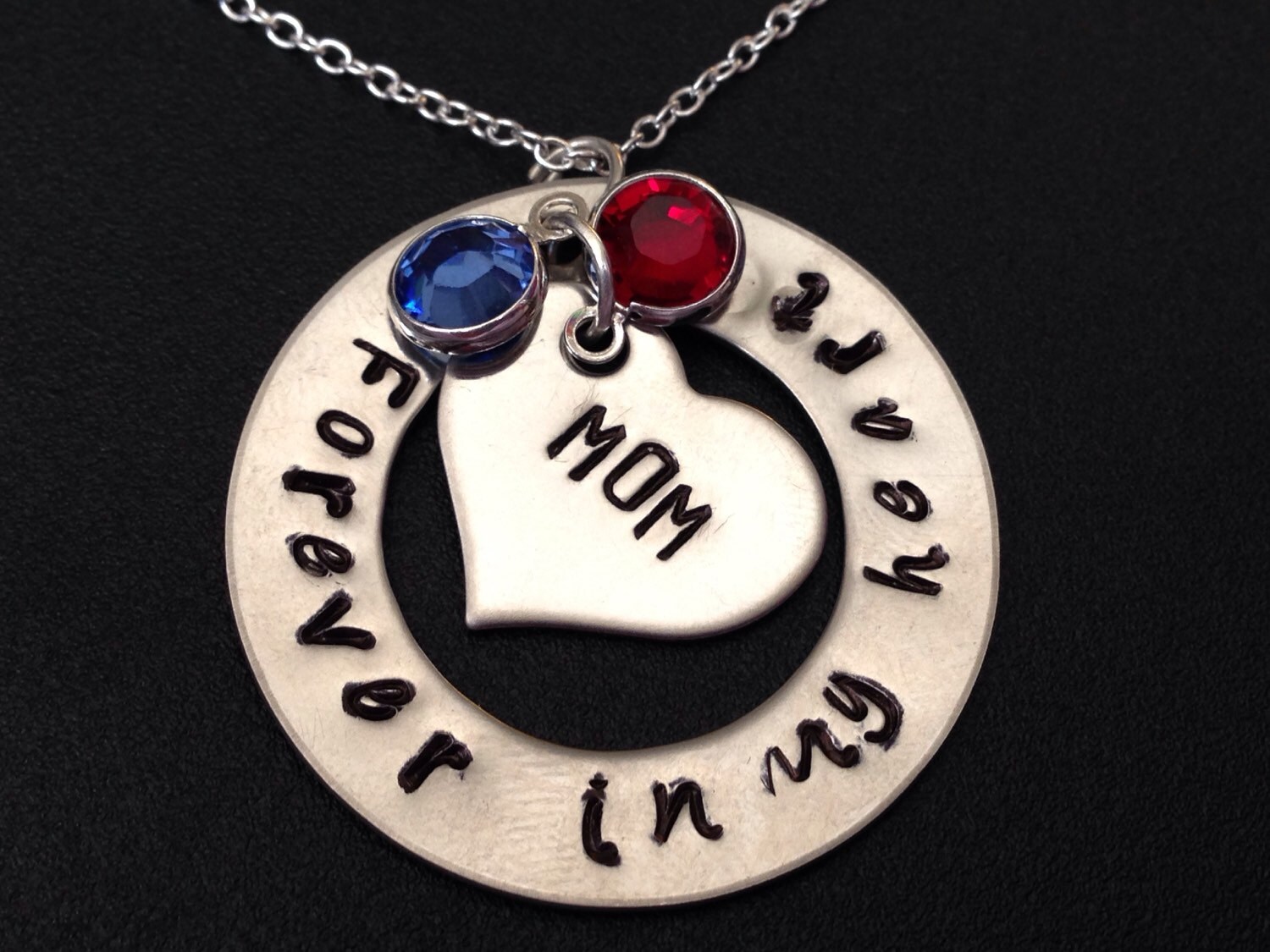 Mom/Nana/Dad Für Immer in Meinem Herzen Halskette, Personalisierte Geschenk, Personalisieren von Ashijewelers