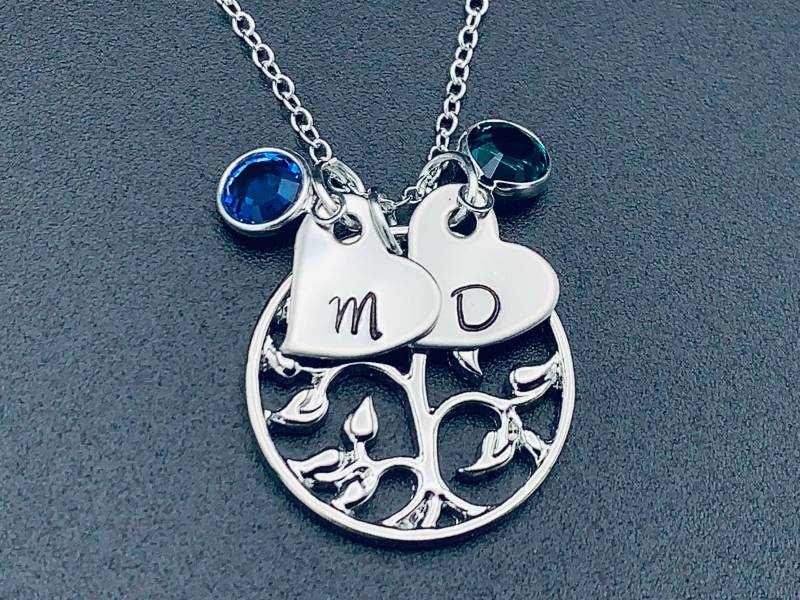 Mütter Halskette Baum Des Lebens Birthstone Schmuck -925 Silber Stammbaum Charm Personalisierte Mütter Halskette Baum Des Lebens Birthstone Schmuck -925 Silber Stammbaum Charm Personalisierte von Ashijewelers