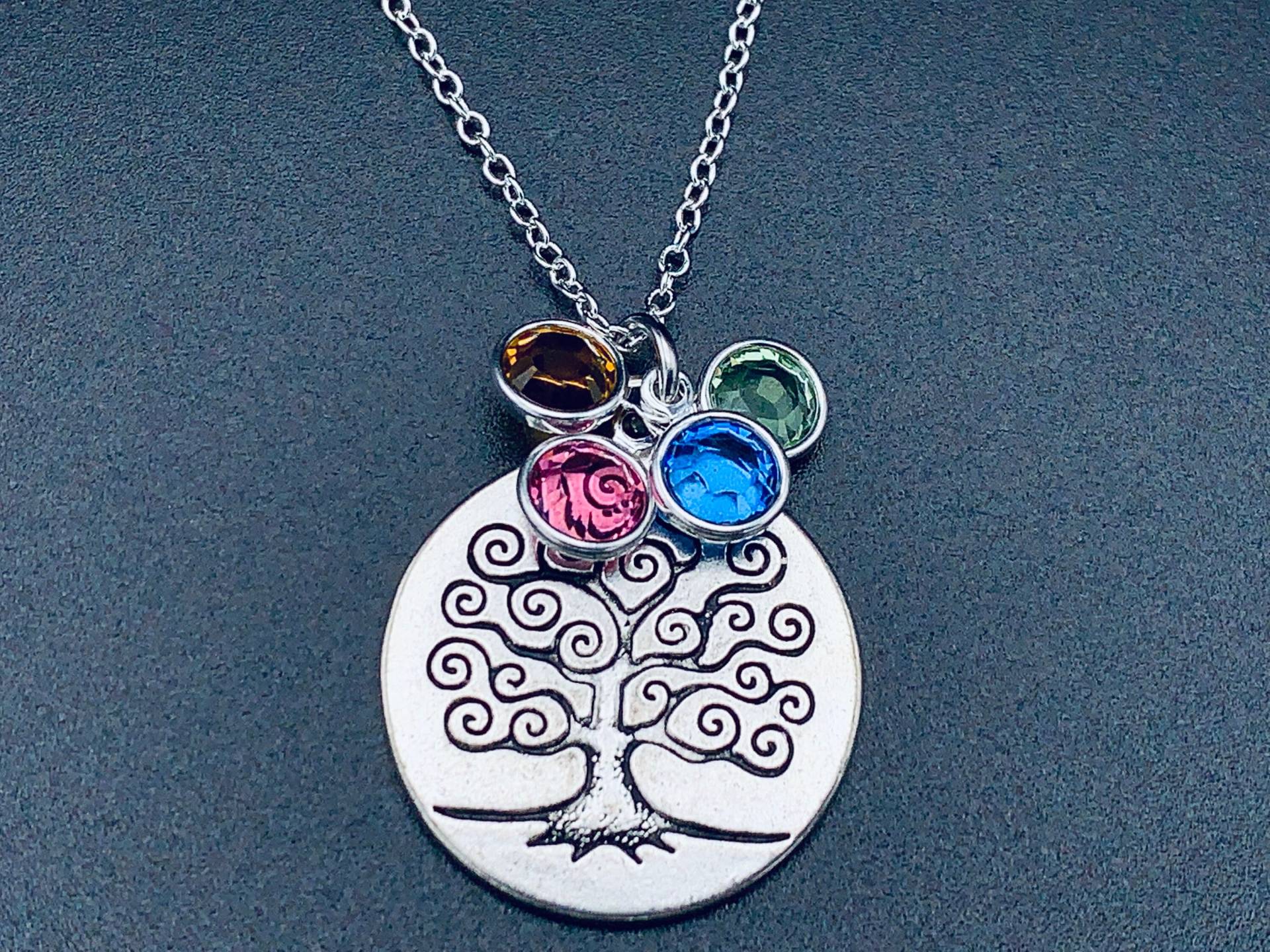 Mutter Halskette - Paten Nana Halskette-Geburtsstein Halskette- Personalisierte Handgestempelte Neue Mama von Ashijewelers