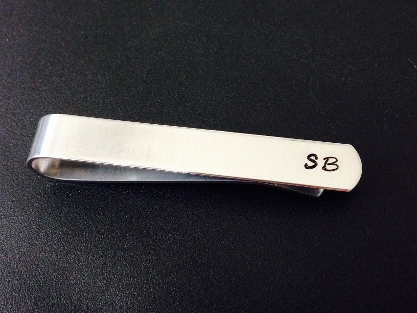 Personalisierte Krawatte Clip/Regelmäßige Trauzeugen Geschenke Hochzeit Benutzerdefinierte Geschenk Für Ihn Papa/Tie Bar von Ashijewelers