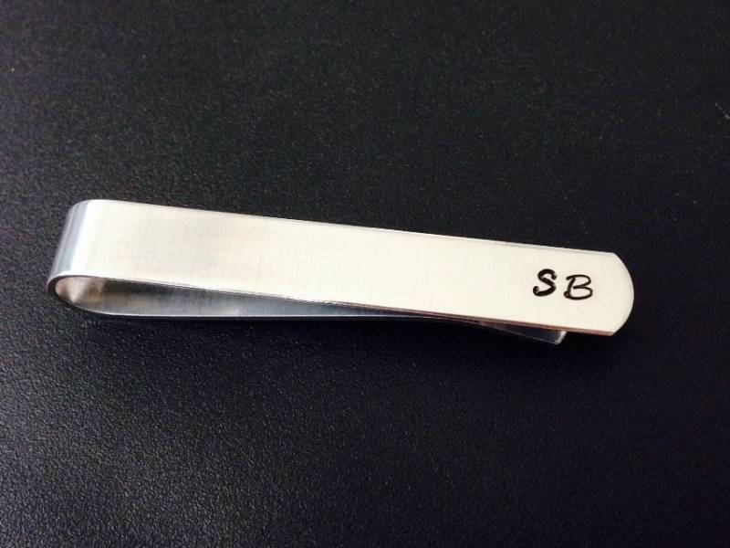 Personalisierte Krawatte Clip/Regelmäßige Trauzeugen Geschenke Hochzeit Benutzerdefinierte Geschenk Für Ihn Papa/Tie Bar von Ashijewelers