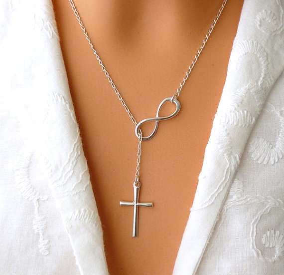 Schöne Kreuz Und Infinity Halskette - Lariat Glaube Für Immer Weihnachtsgeschenk Muttertagsgeschenk Mütter Schmuck von Ashijewelers