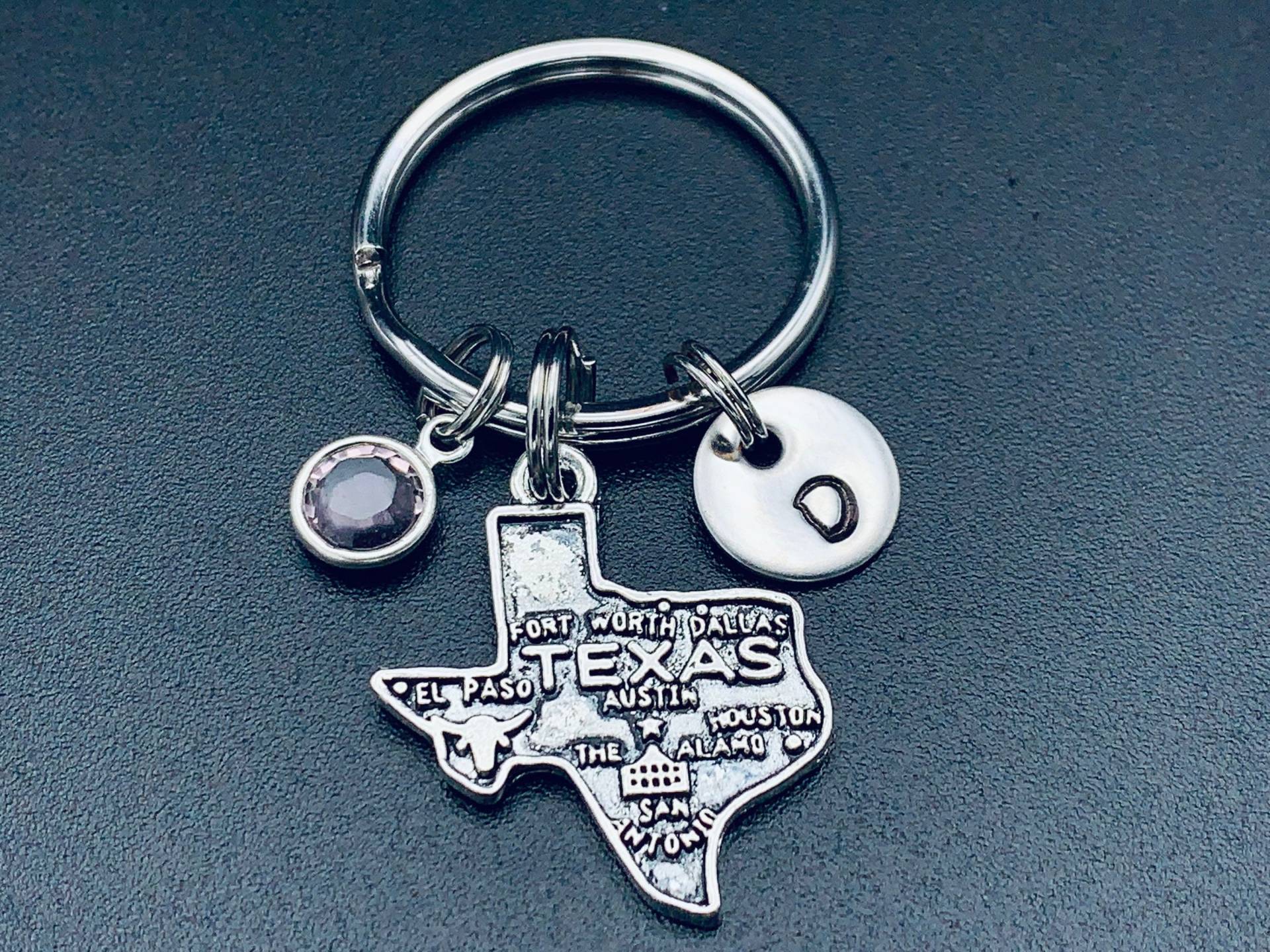 Texas Zustand Schlüsselanhänger - Charme Karte Schmuck von Ashijewelers