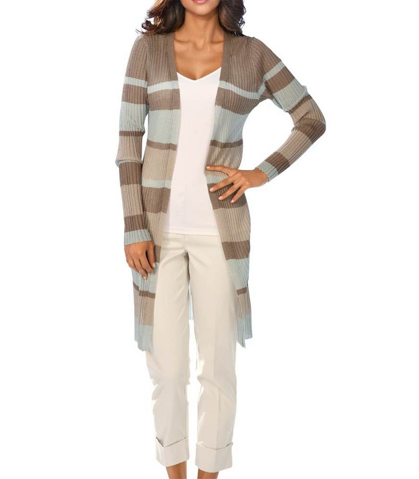 Ashley Brooke by heine Strickjacke Ashley Brooke Damen Designer-Longstrickjacke, sand-mint von Ashley Brooke by heine